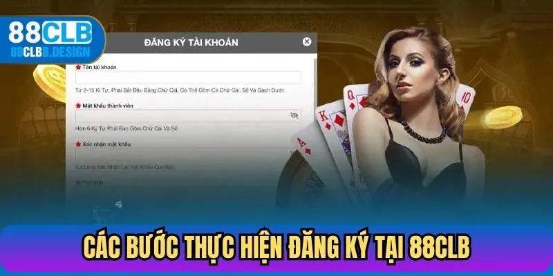 Các bước thực hiện đăng ký tại 88CLB